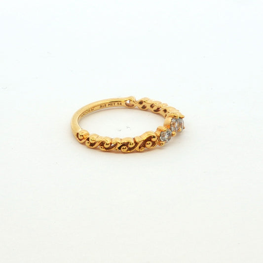 Pandora Tri-Stone Tiara Ring in Gold