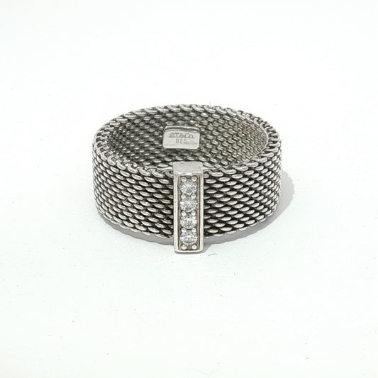 Tiffany & Co. Somerset Mesh Diamond Ring