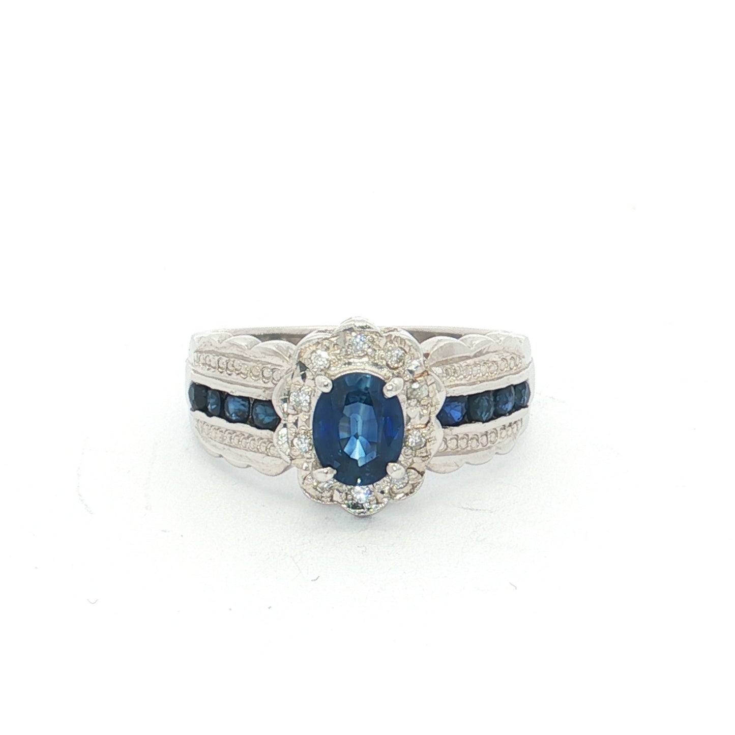 Platinum Sapphire & Diamond Dress Ring