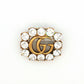 Gucci Crystal-Embellished GG Brooch