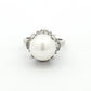 Platinum South Sea Pearl & Diamond Cluster Ring