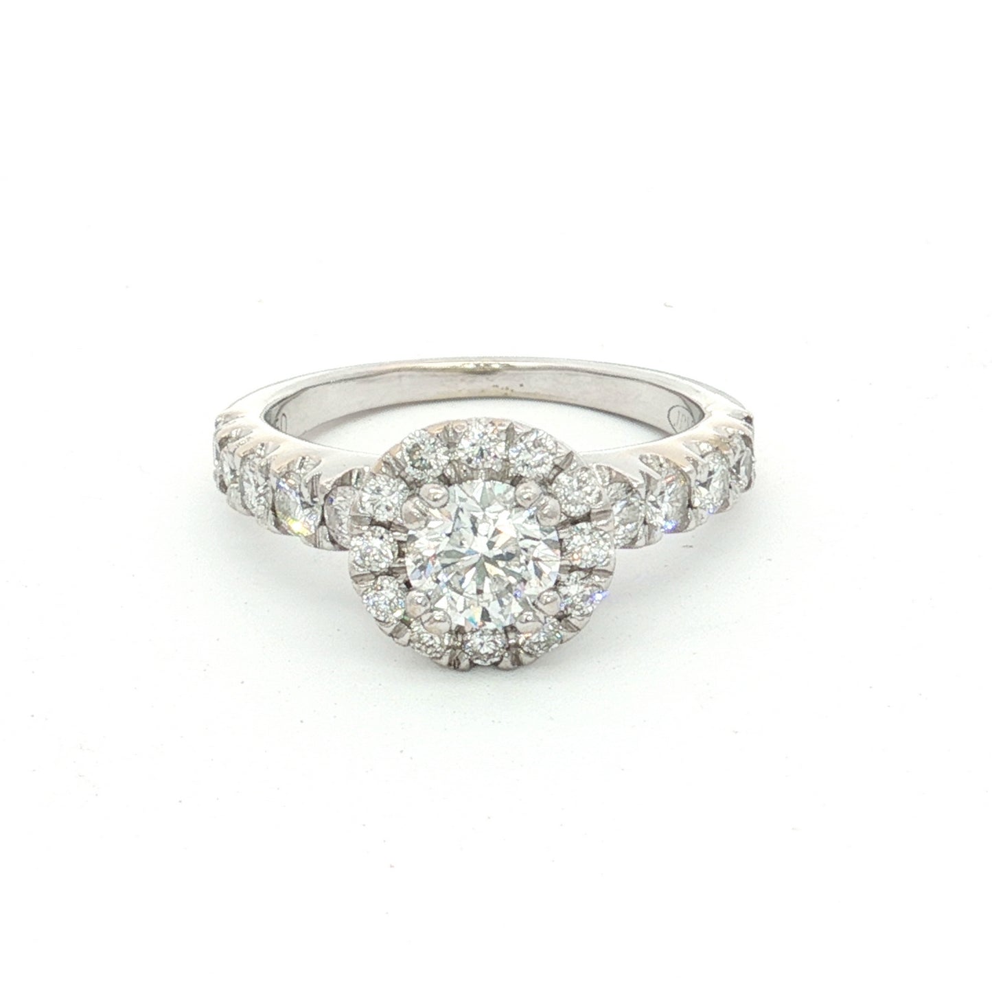 18ct White Gold Diamond Halo Ring