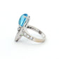 Bvlgari K18 White Gold Blue Topaz & Diamond Ring