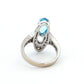 Bvlgari K18 White Gold Blue Topaz & Diamond Ring