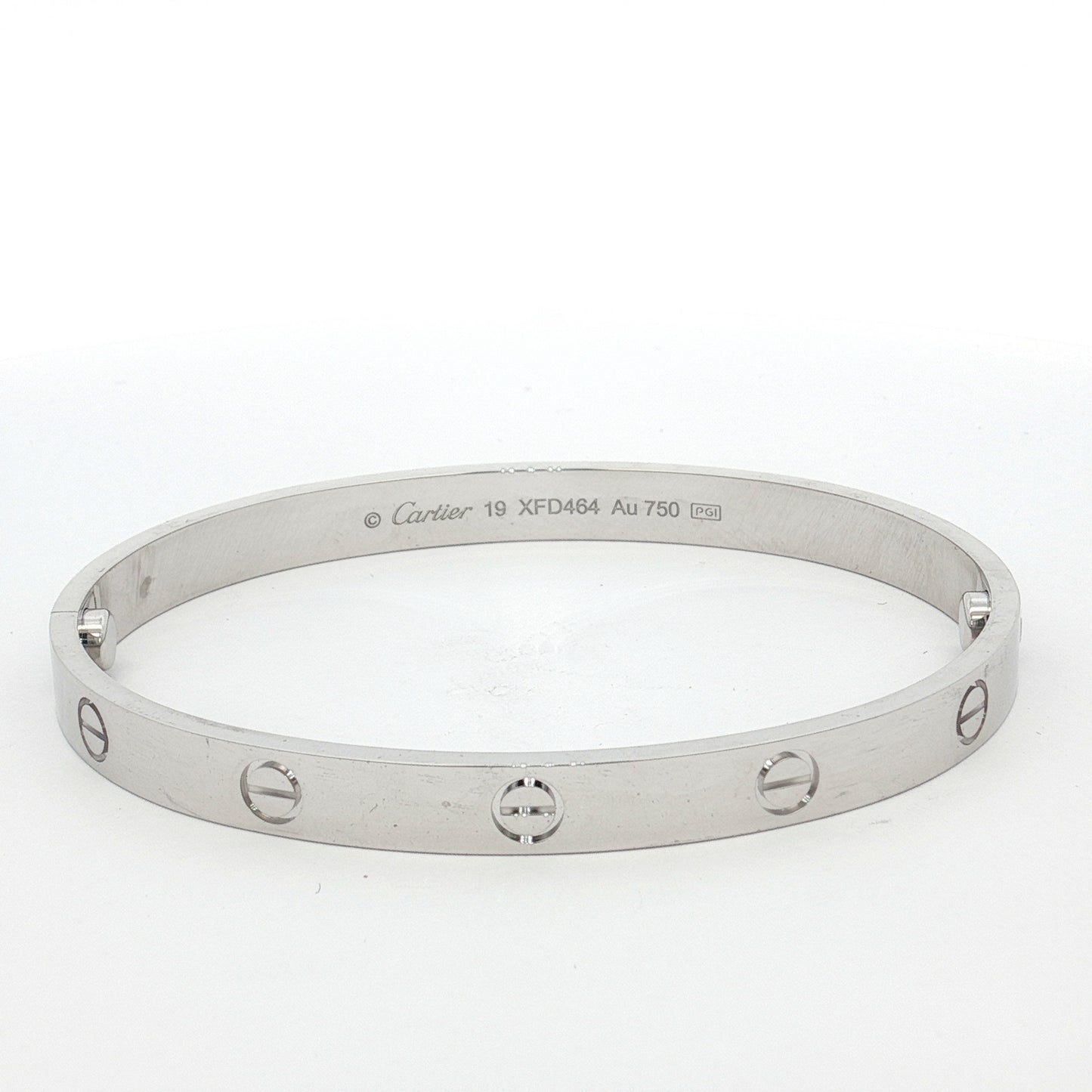 Cartier Love Bangle White Gold Bracelet