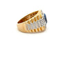 14ct Gold Sapphire Diamond Men's Ring
