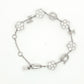 Christian Dior Rhinestone Logo Floral Bracelet