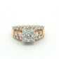 14ct Yellow Gold Diamond Cluster Ring
