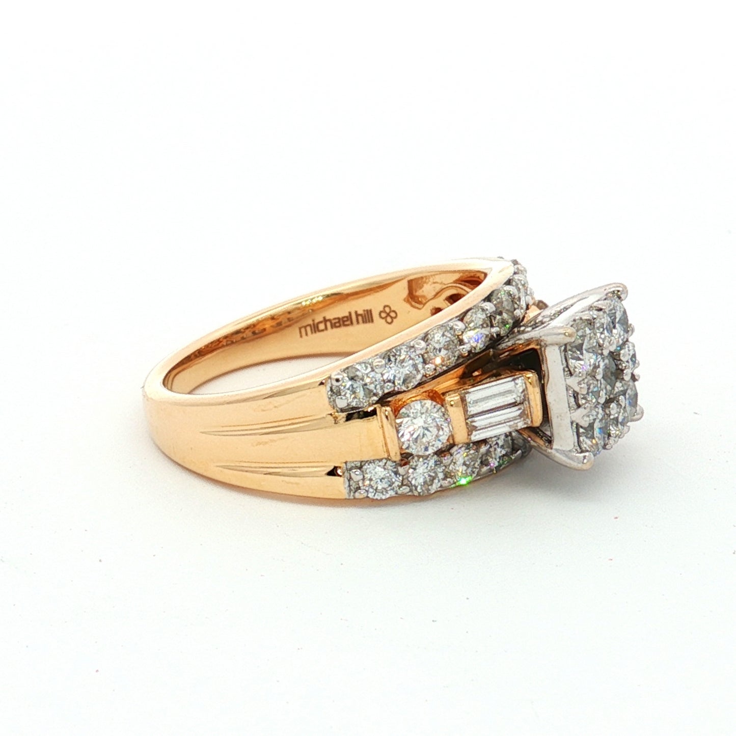 14ct Yellow Gold Diamond Cluster Ring