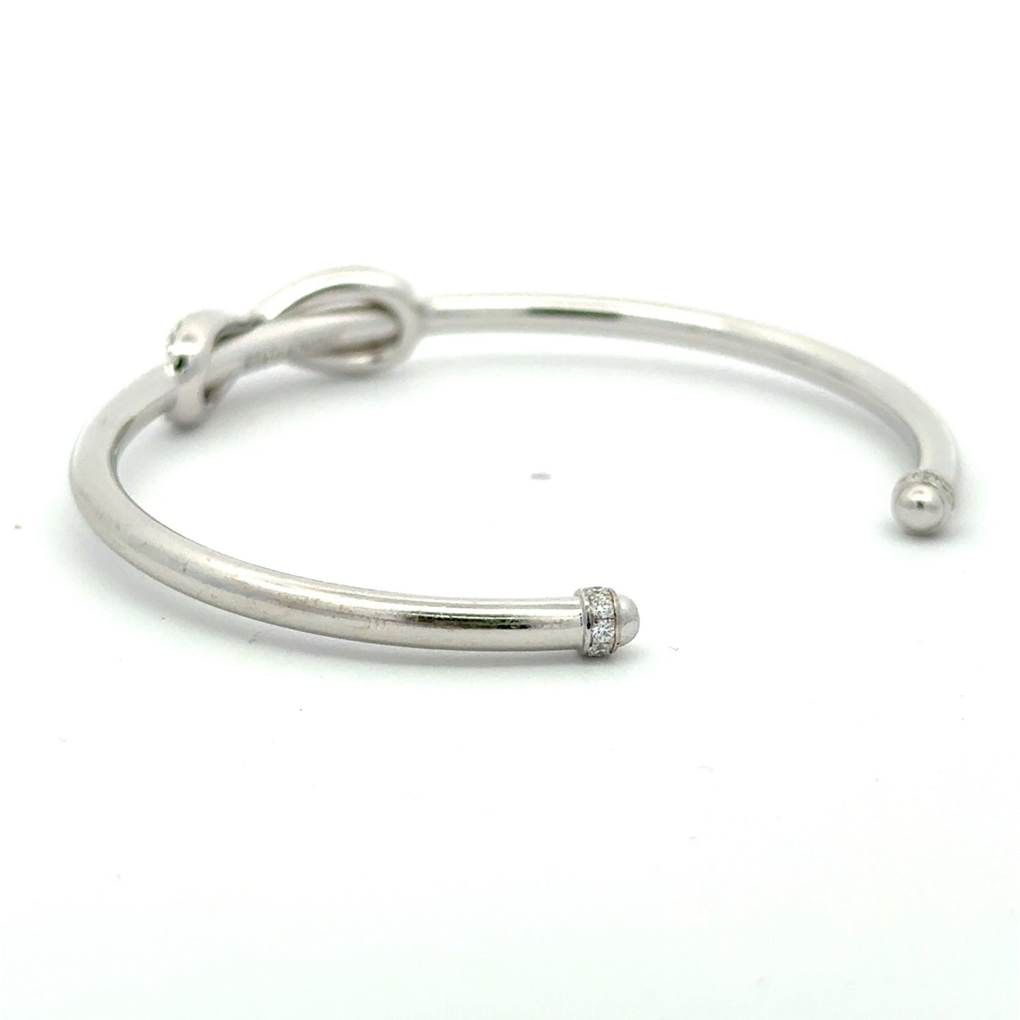 Tiffany & Co. Infinity Diamond Gold Cuff Bracelet
