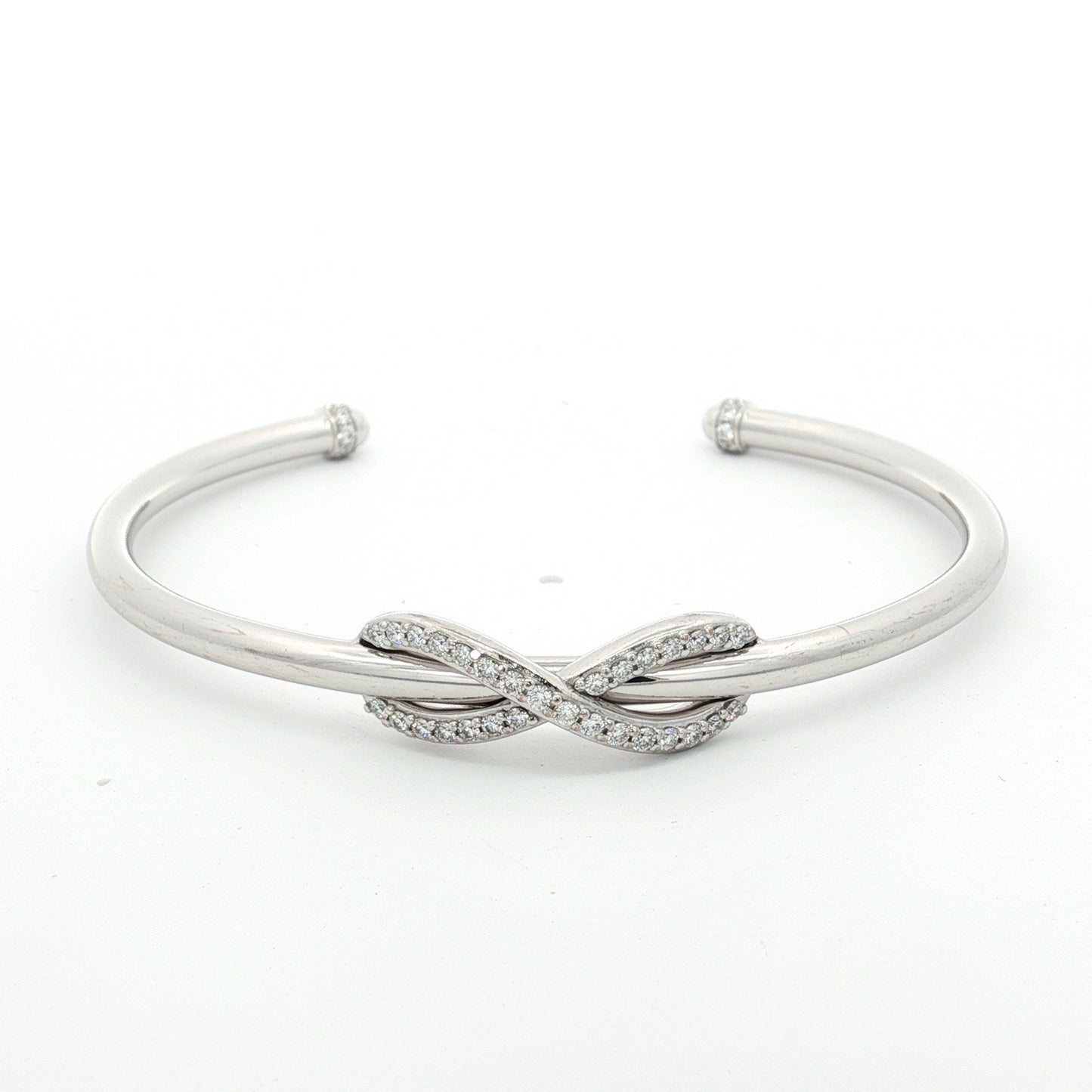 Tiffany & Co. Infinity Diamond Gold Cuff Bracelet