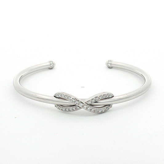 Tiffany & Co. Infinity Diamond Gold Cuff Bracelet