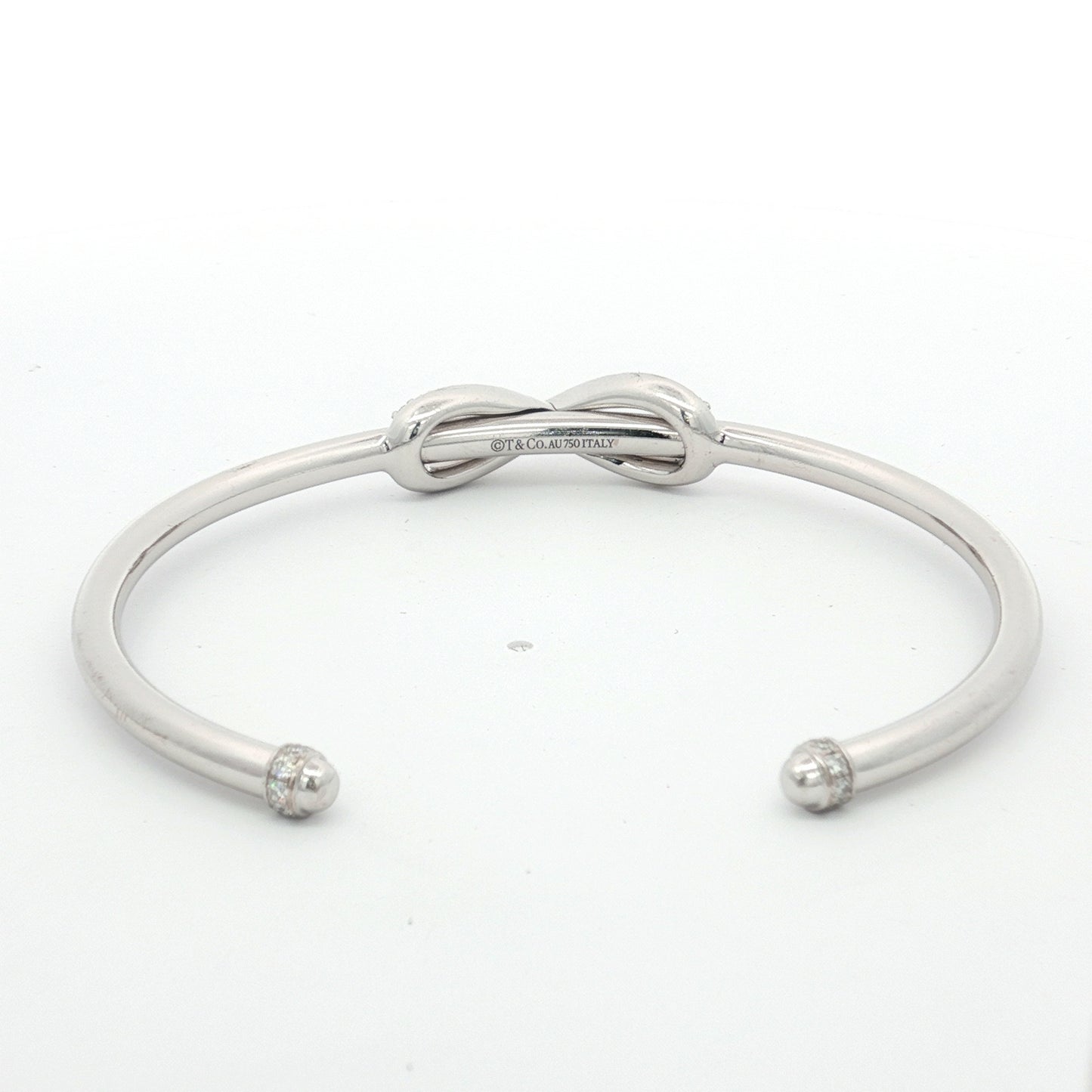 Tiffany & Co. Infinity Diamond Gold Cuff Bracelet