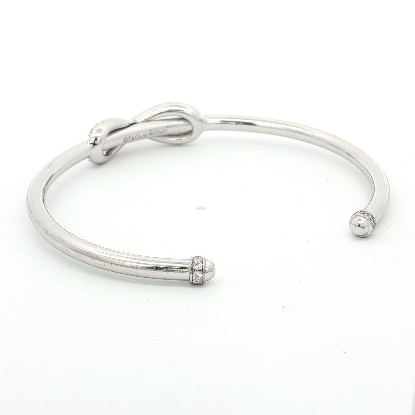 Tiffany & Co. Infinity Diamond Gold Cuff Bracelet