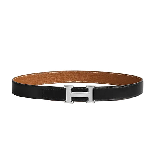 Hermès Reversible Leather Belt Black Brown