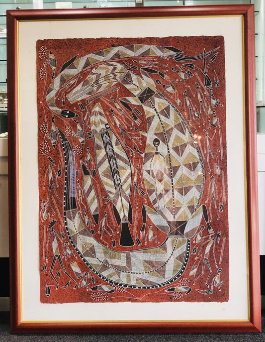 Bruce Nabegeyo 'Umbanger & Gooloonbar' Aborigonal Painting image 0