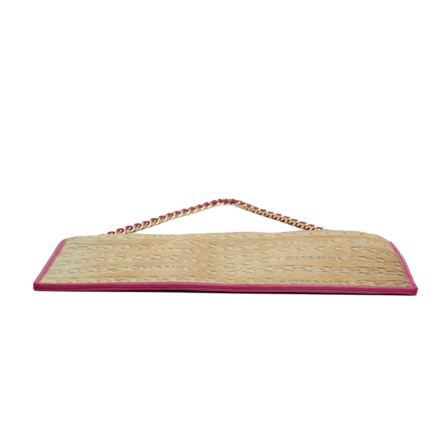 Chanel Beige Pony Hair Chain Pochette