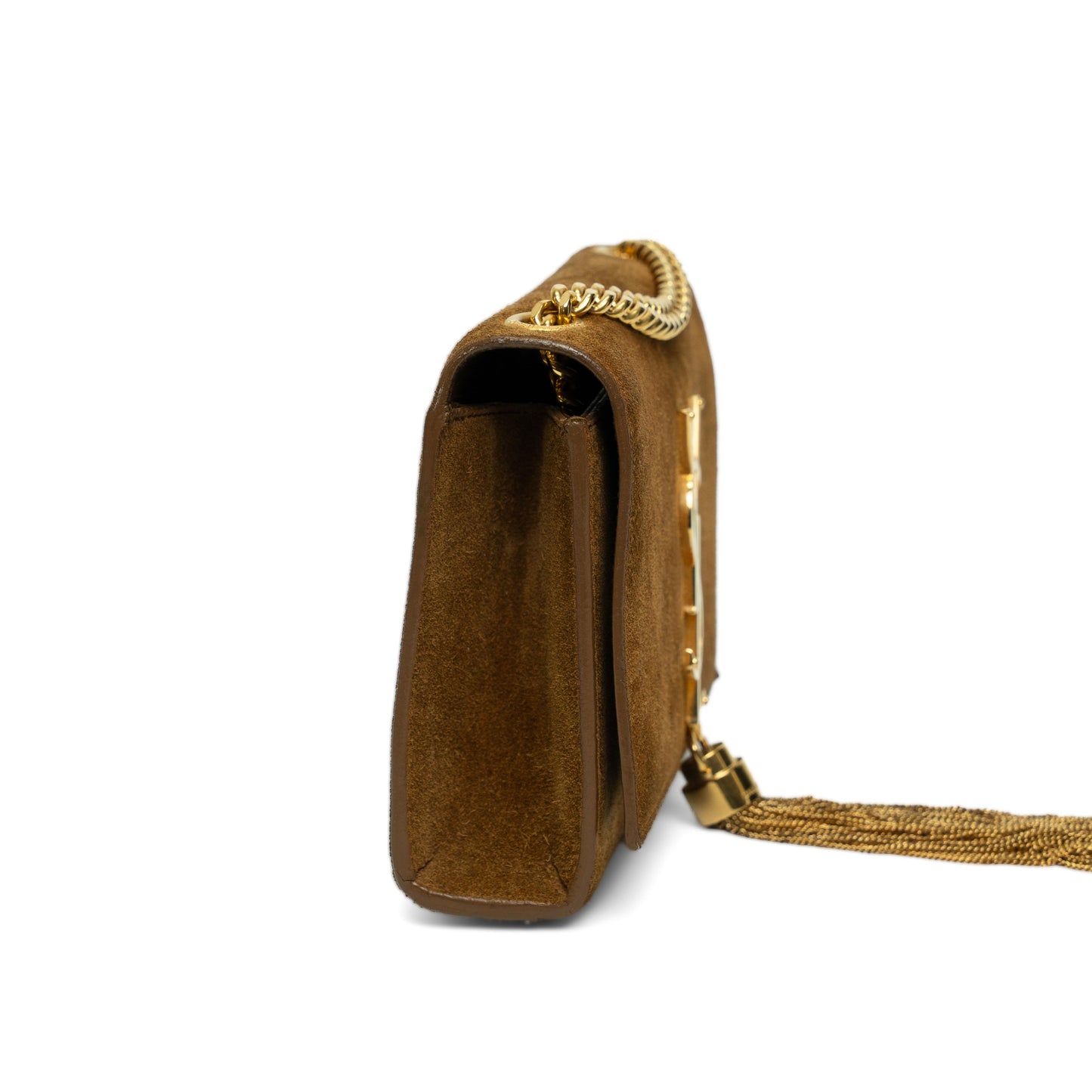Saint Laurent Kate Brown Suede Tassel Bag