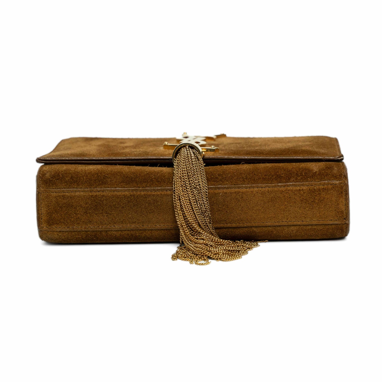Saint Laurent Kate Brown Suede Tassel Bag