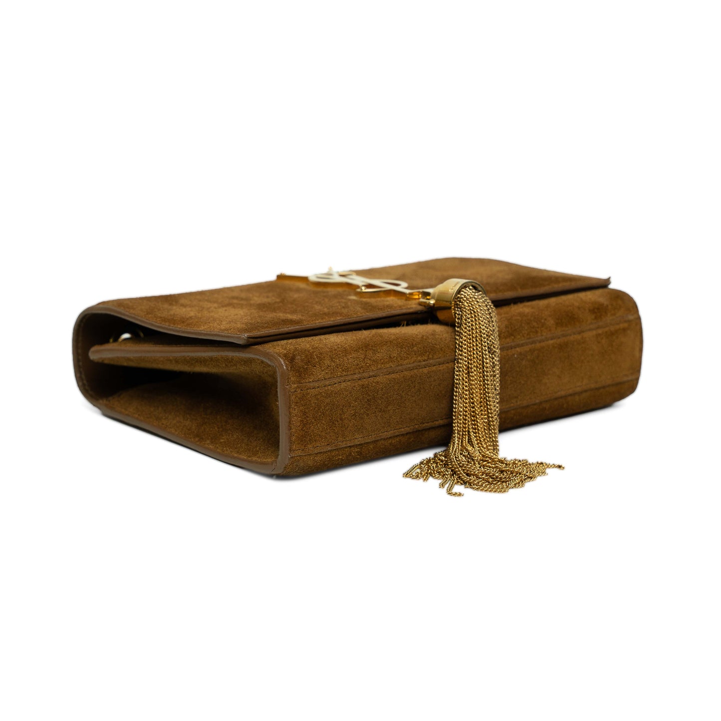 Saint Laurent Kate Brown Suede Tassel Bag