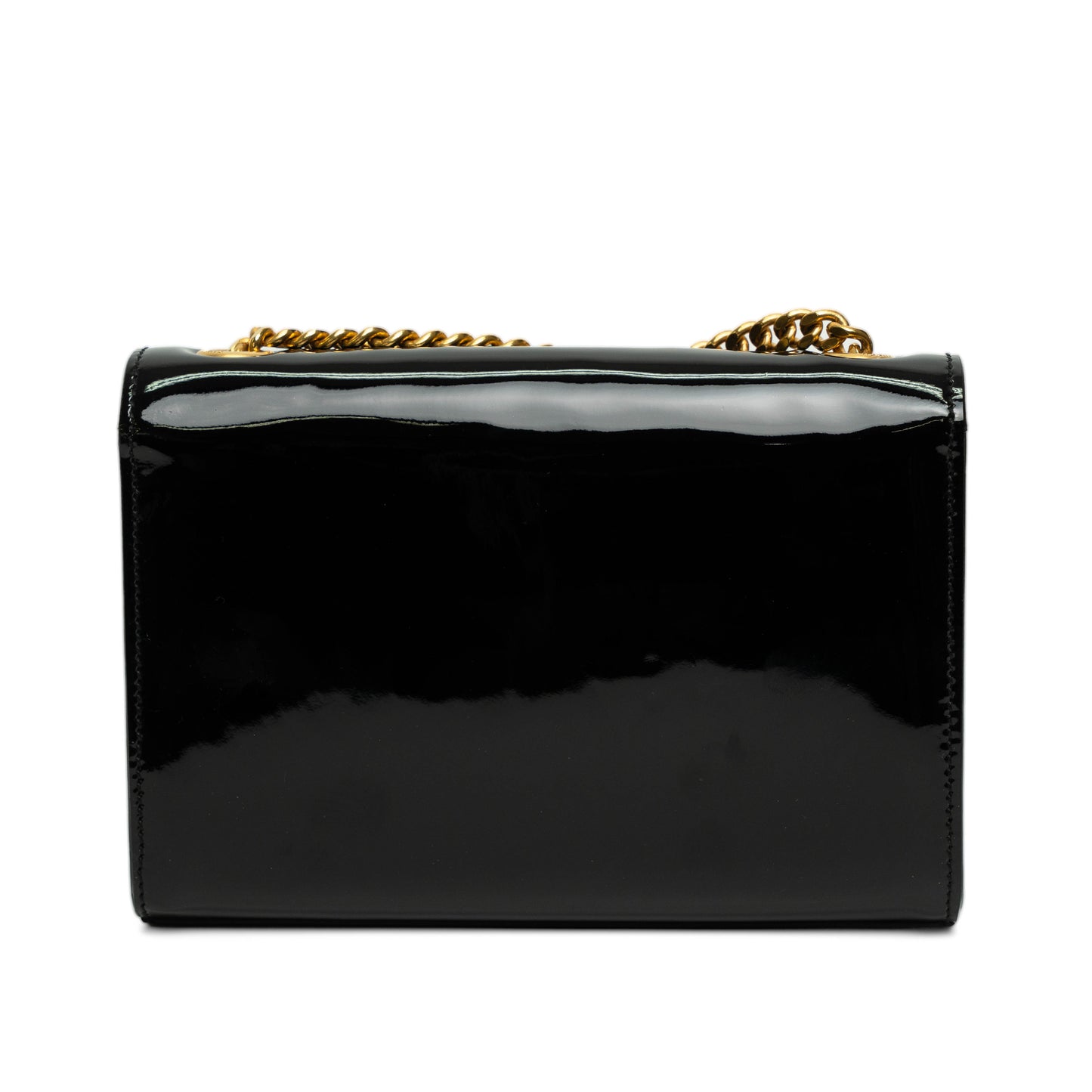Saint Laurent Kate Black Patent Tassel Bag