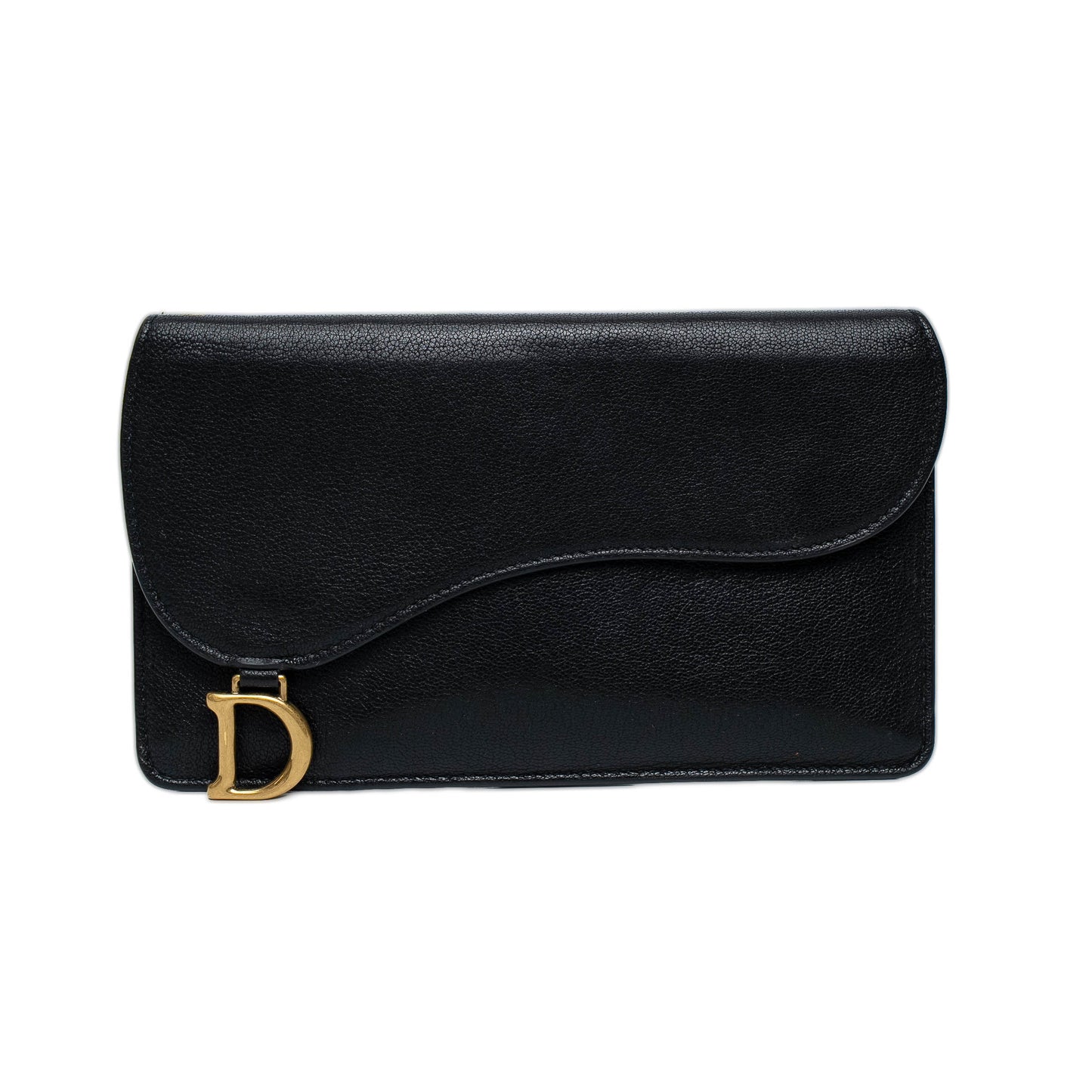 Dior Saddle Cosmos Black Goatskin Card Holder