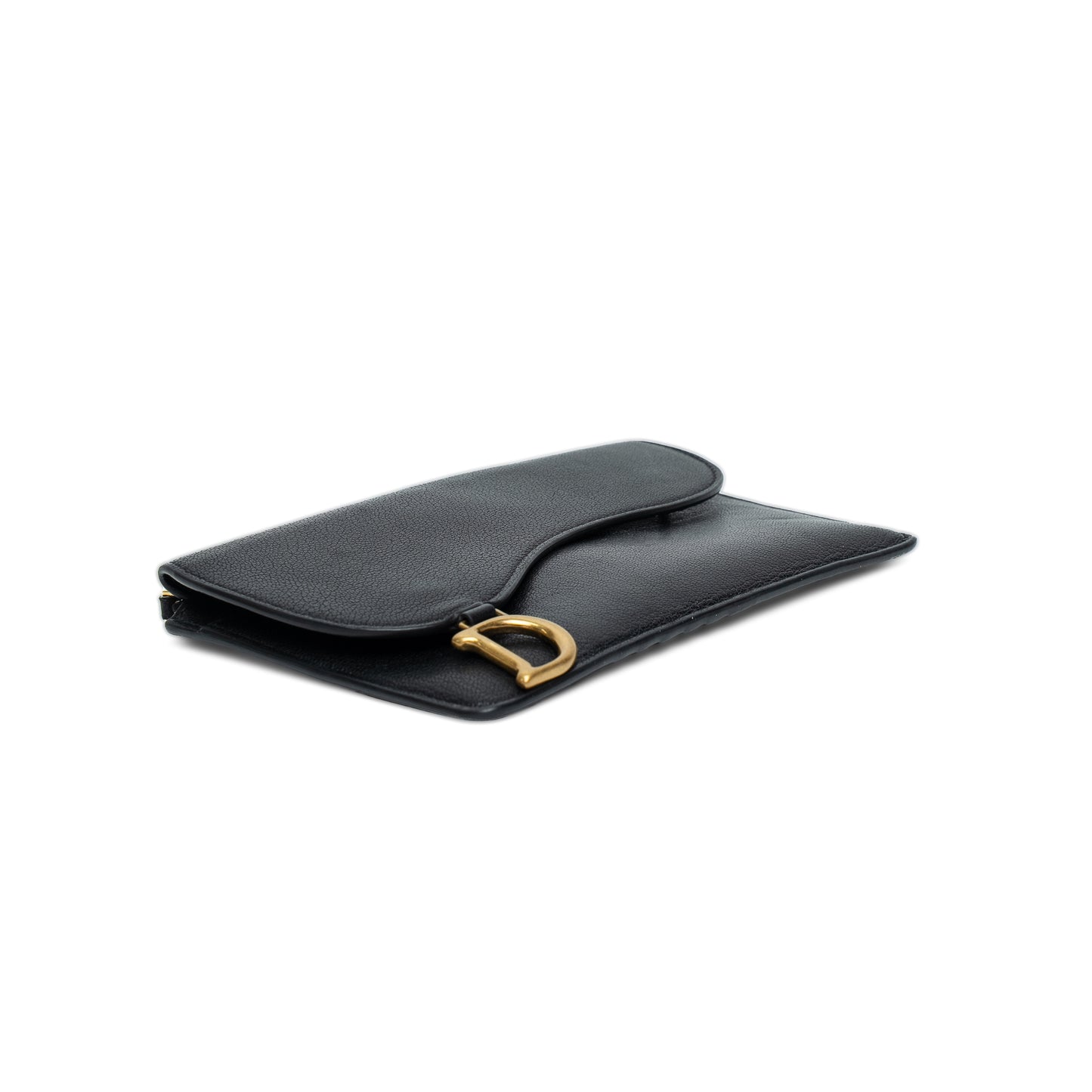 Dior Saddle Cosmos Black Goatskin Card Holder