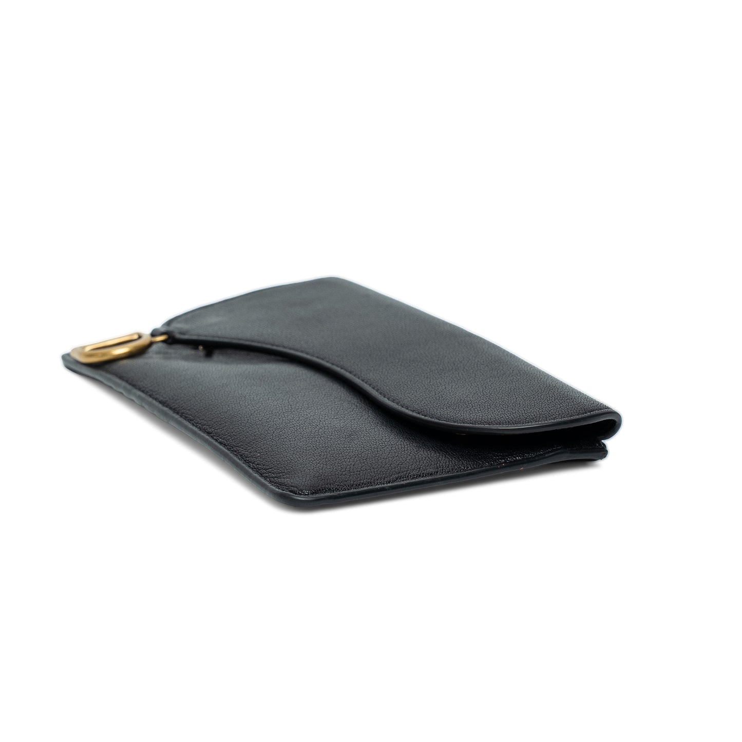 Dior Saddle Cosmos Black Goatskin Card Holder