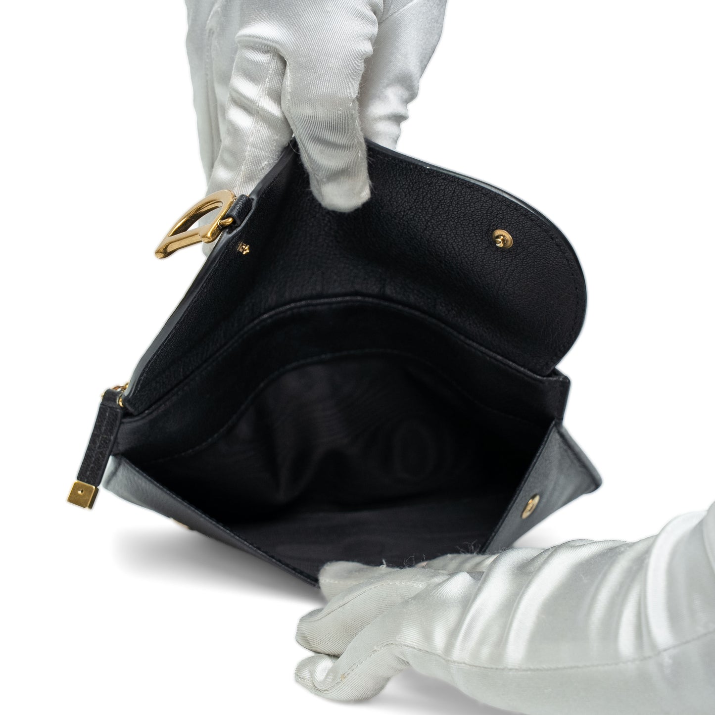 Dior Saddle Cosmos Black Goatskin Card Holder