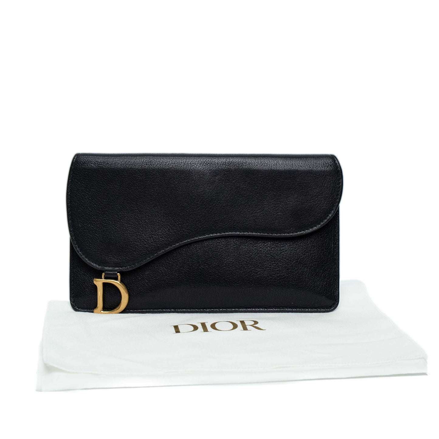 Dior Saddle Cosmos Black Goatskin Card Holder