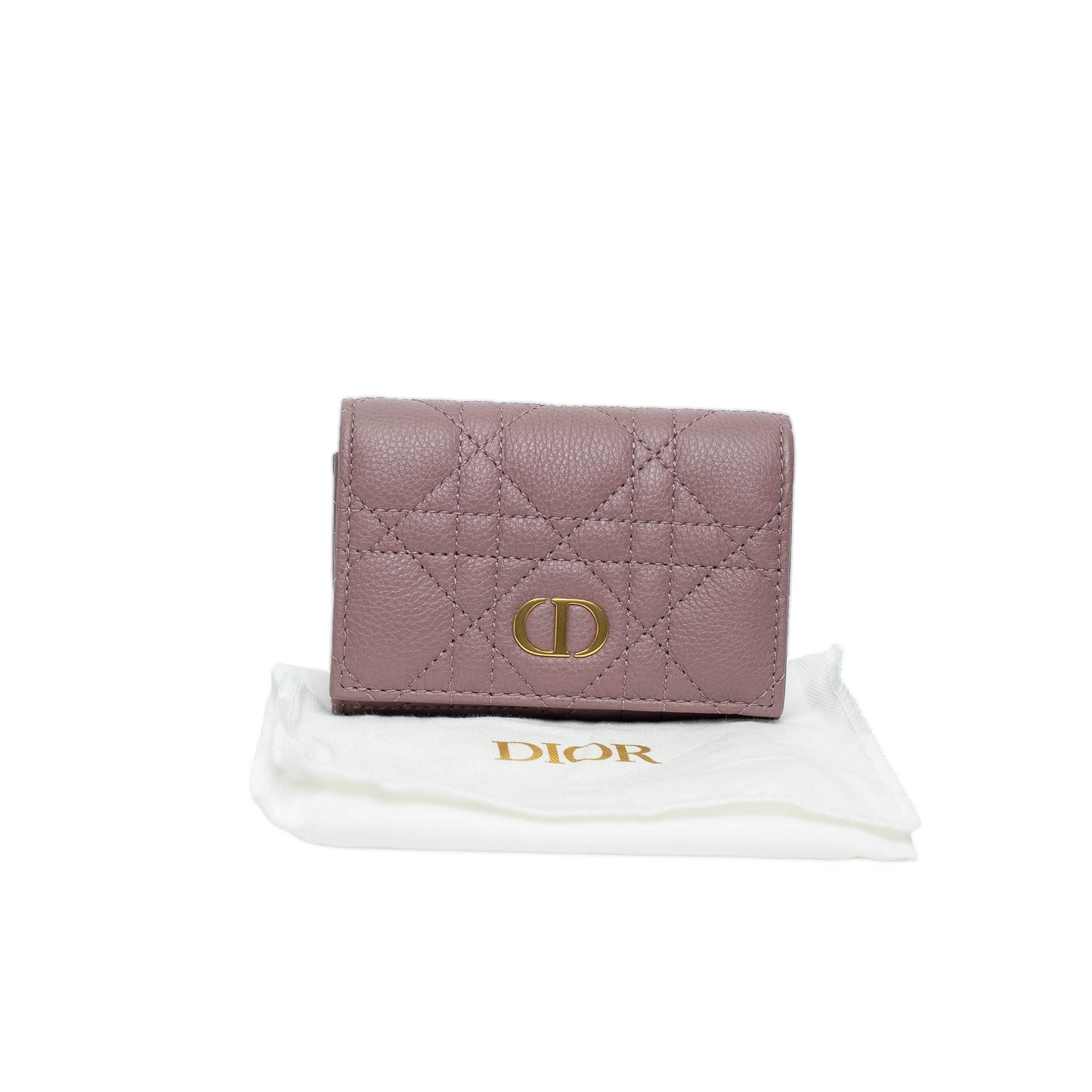 Dior Caro Glycine Cannage Calfskin Wallet