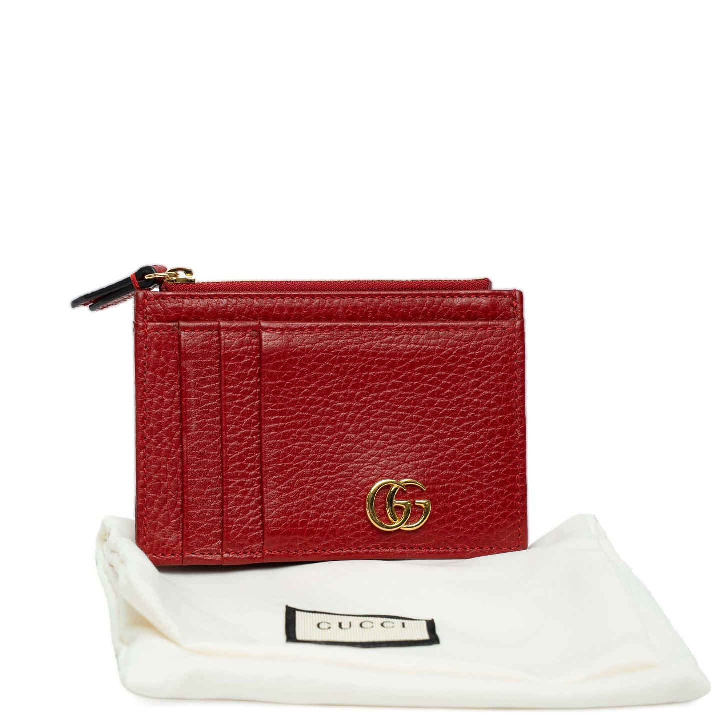 Gucci GG Marmont Red Leather Card Holder