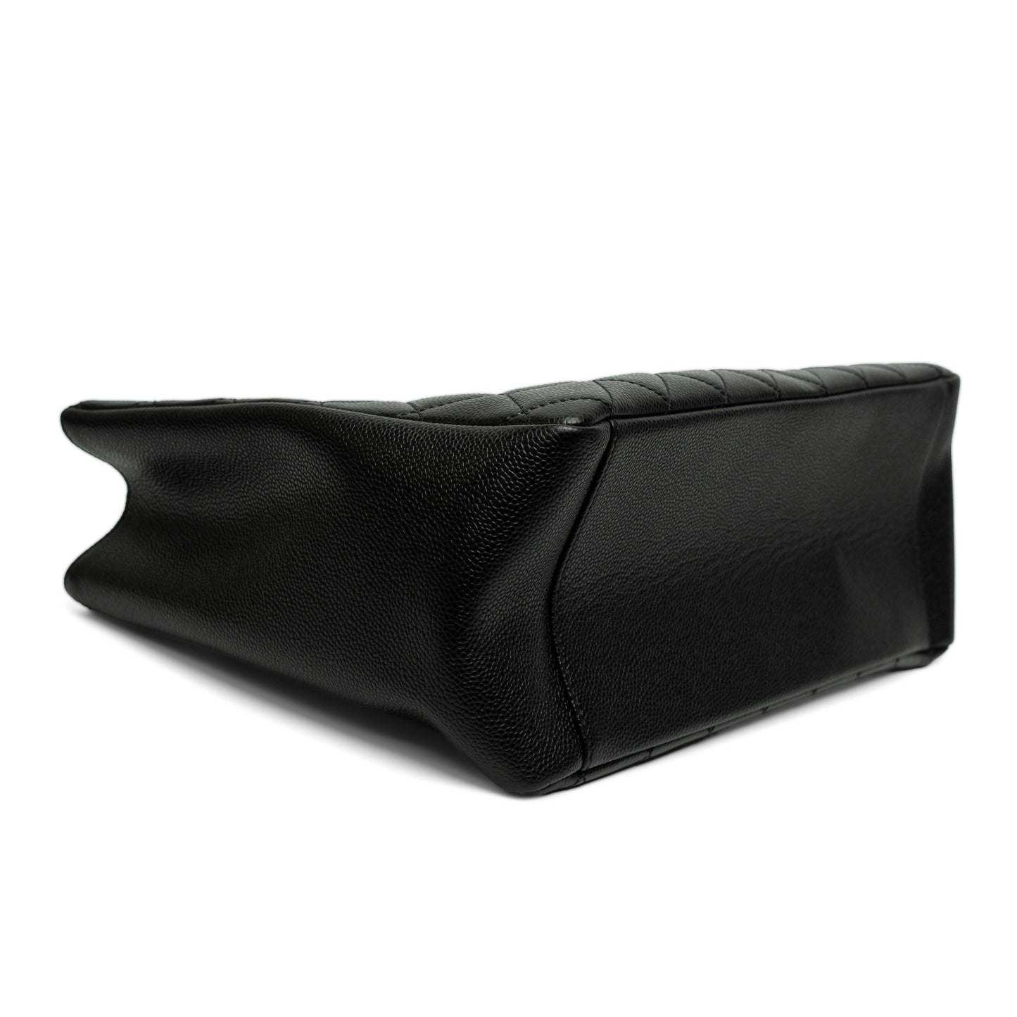 Chanel GST Black Caviar Quilted Tote Bag