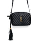 Saint Laurent Lou Black Quilted Camera Bag