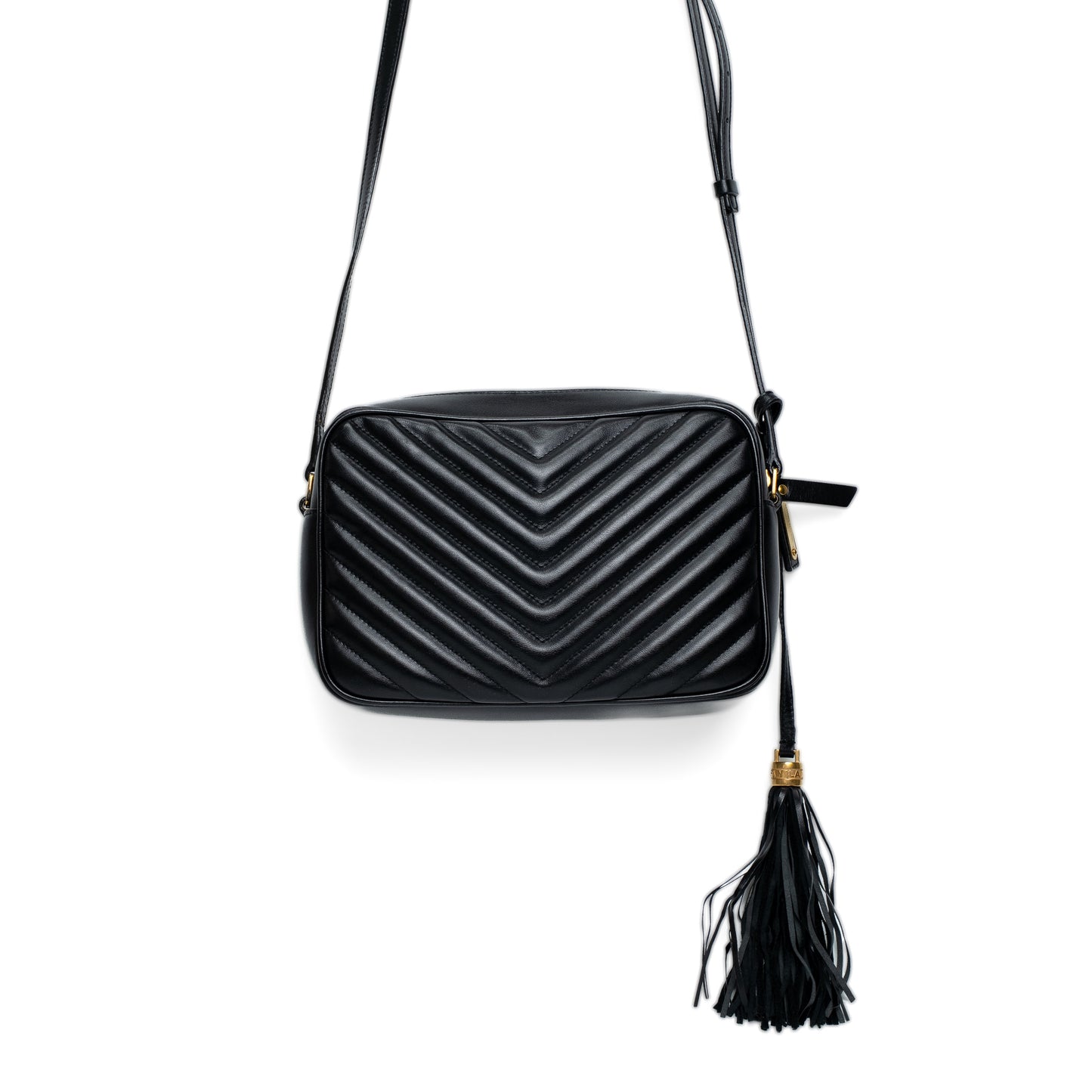 Saint Laurent Lou Black Quilted Camera Bag