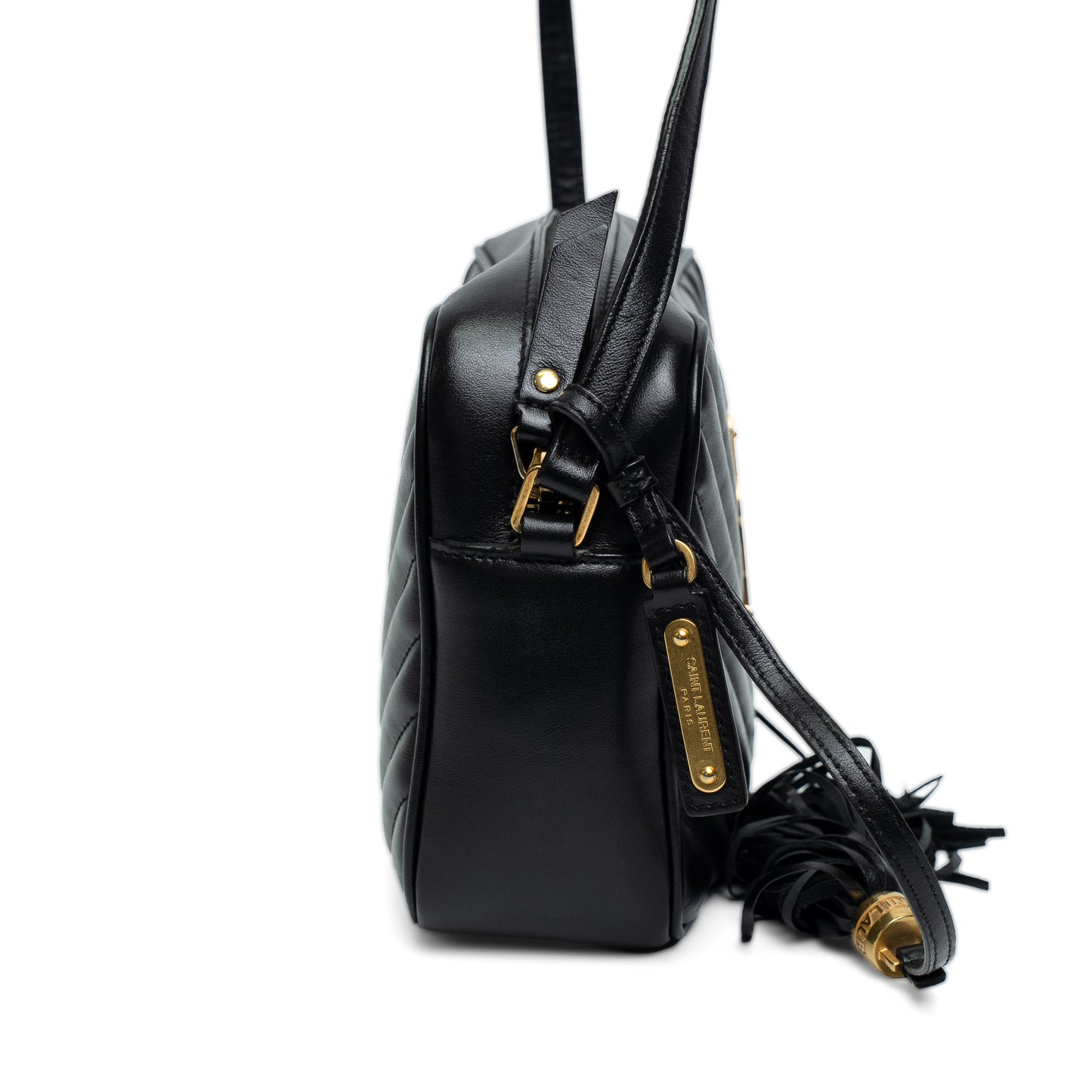 Saint Laurent Lou Black Quilted Camera Bag