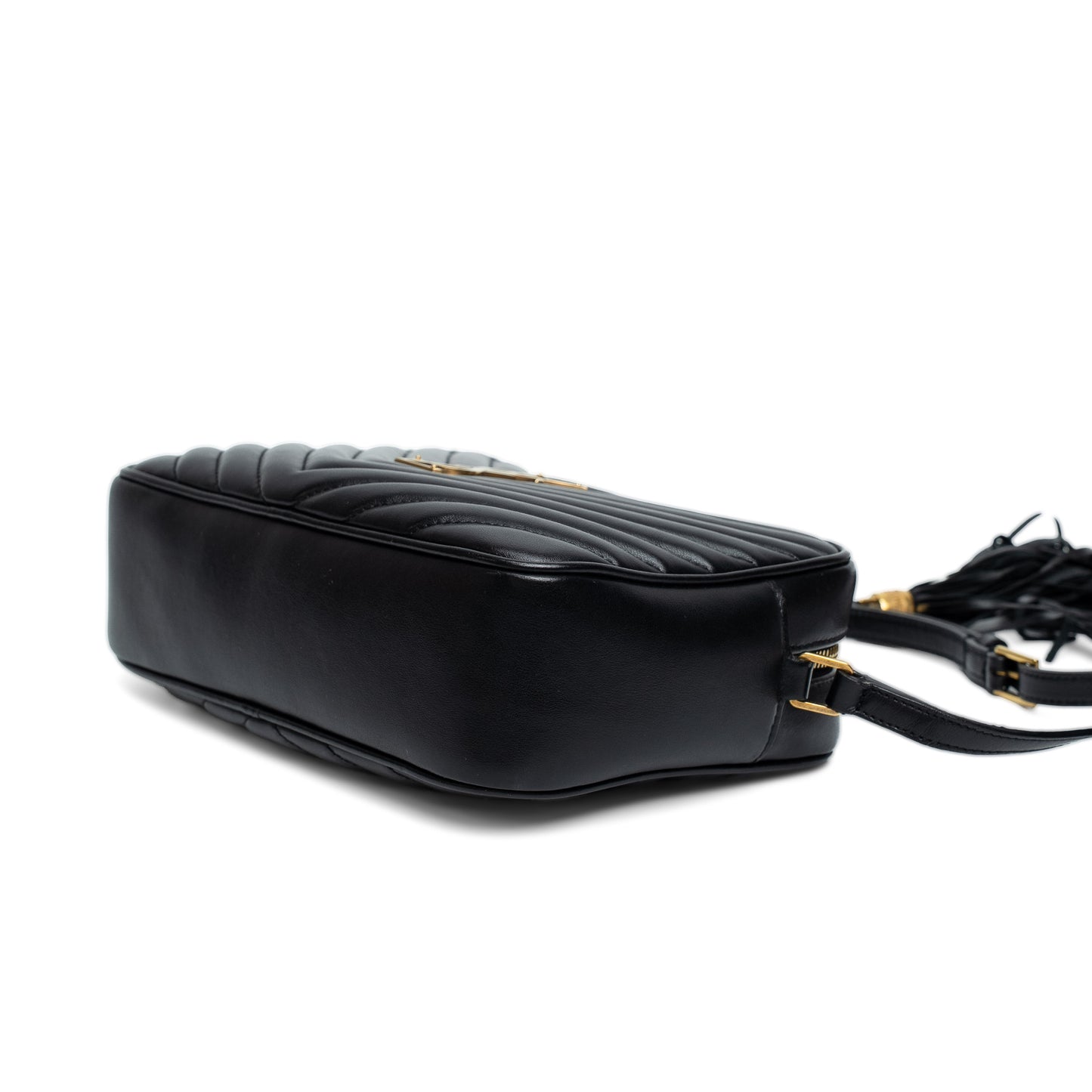 Saint Laurent Lou Black Quilted Camera Bag