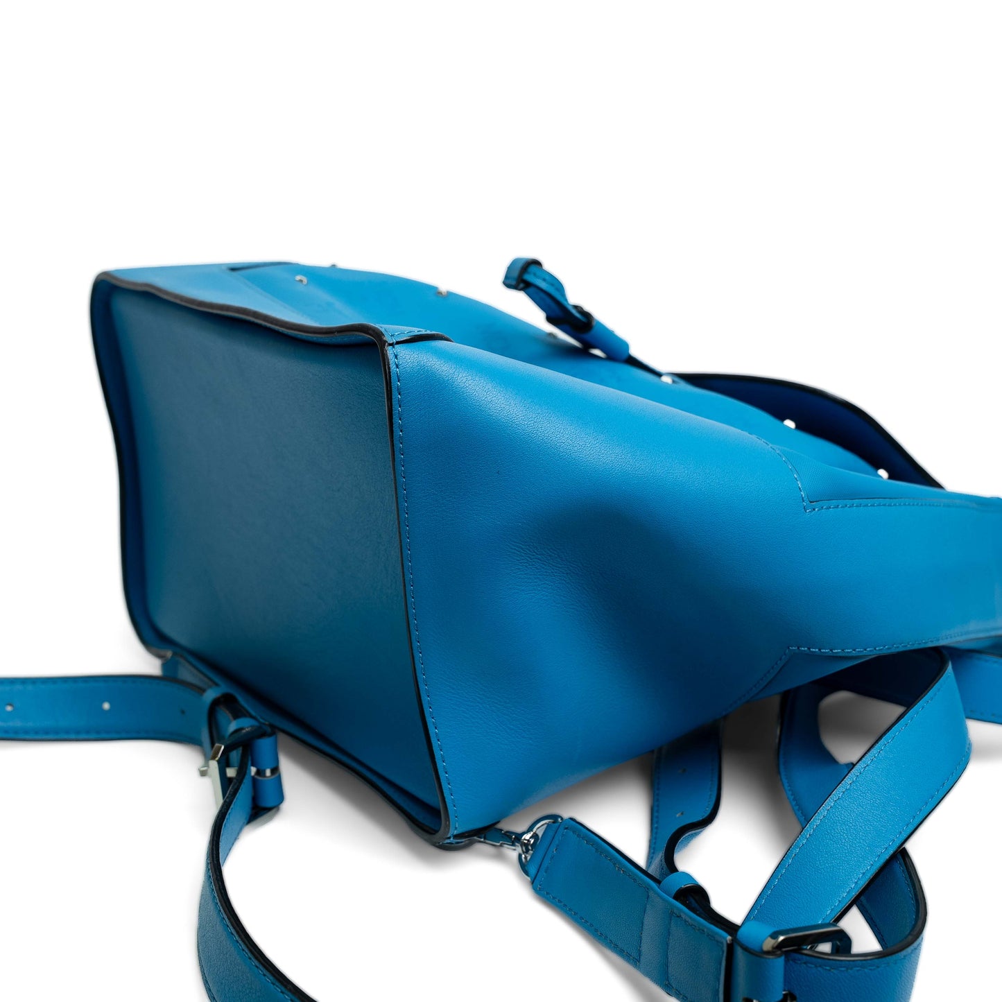 MCM Claudia Studded Tile Blue Mini Backpack
