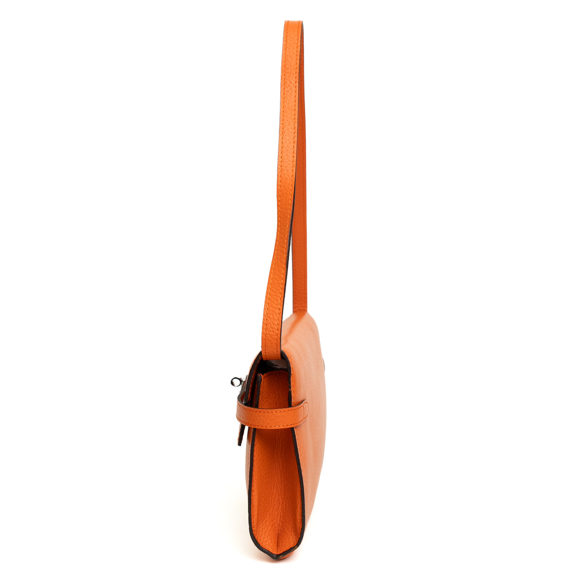 Hermès Kelly Elan Orange Leather Shoulder Bag