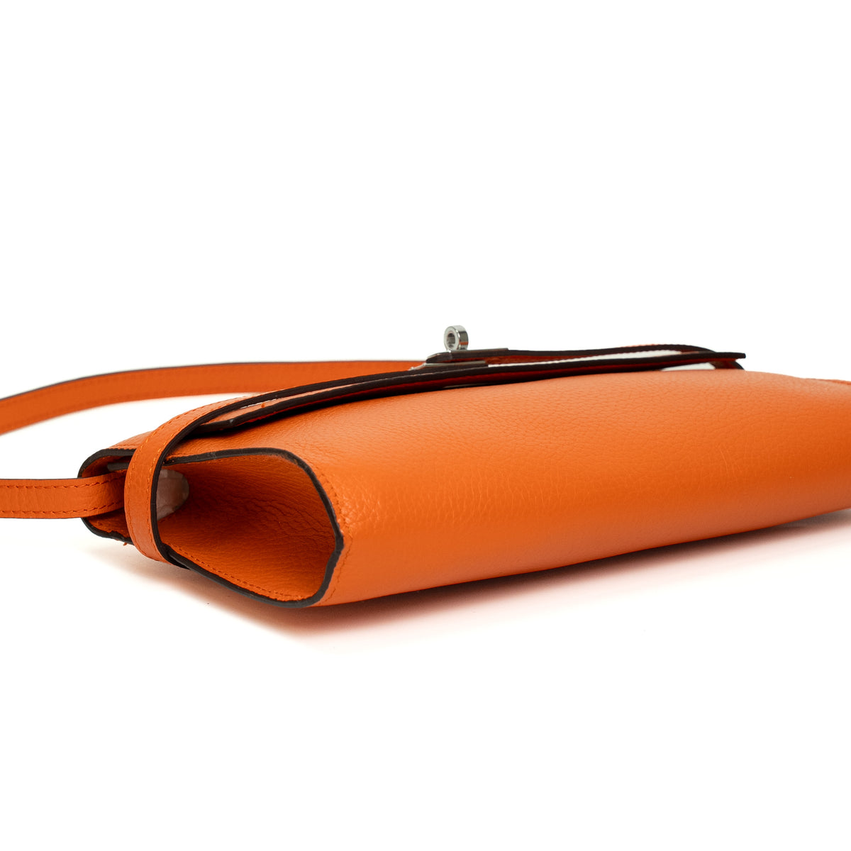 Hermès Kelly Elan Orange Leather Shoulder Bag