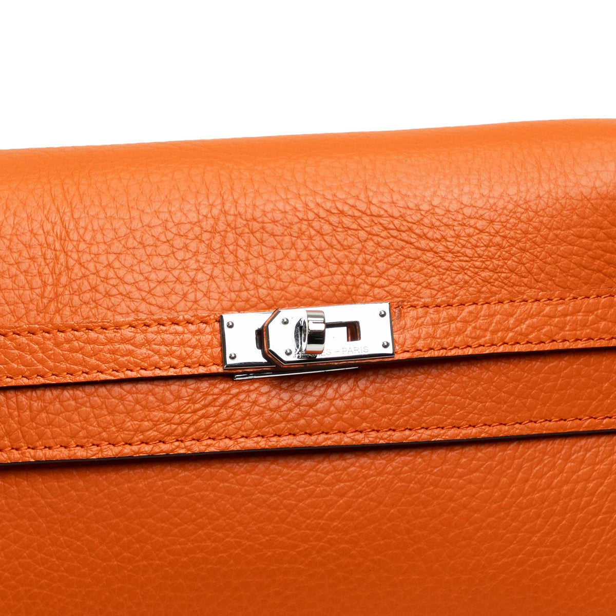 Hermès Kelly Elan Orange Leather Shoulder Bag