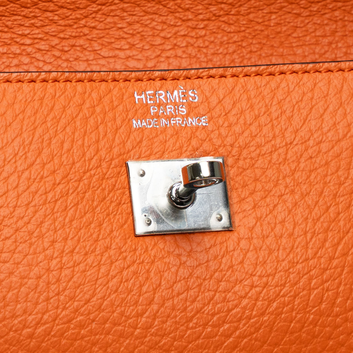 Hermès Kelly Elan Orange Leather Shoulder Bag