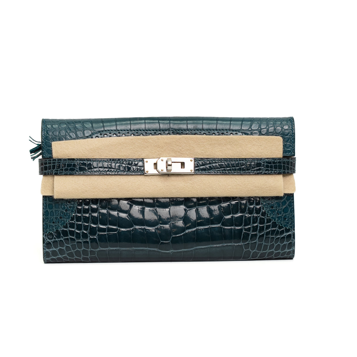 Hermès Kelly Long Royal Blue Alligator Wallet