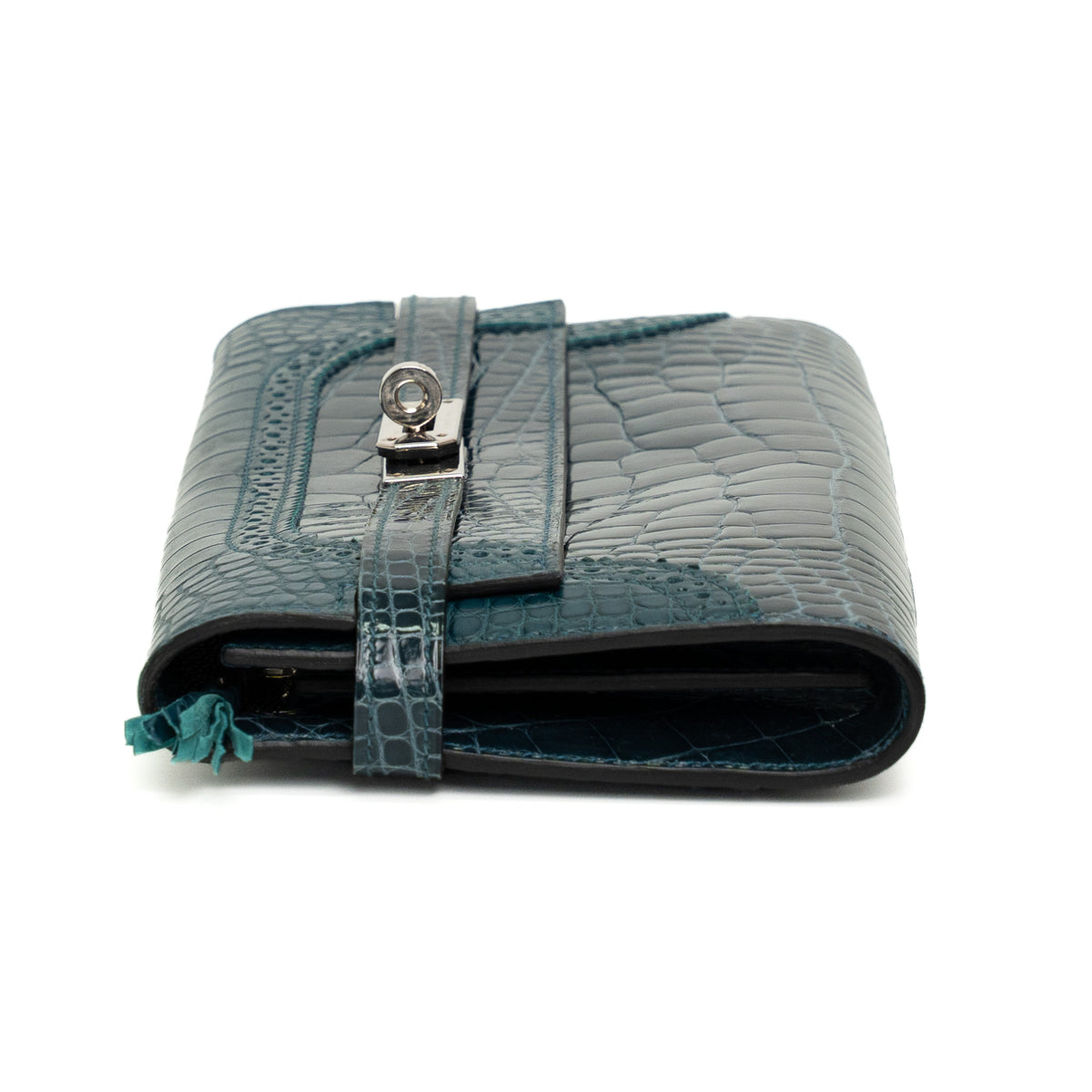 Hermès Kelly Long Royal Blue Alligator Wallet