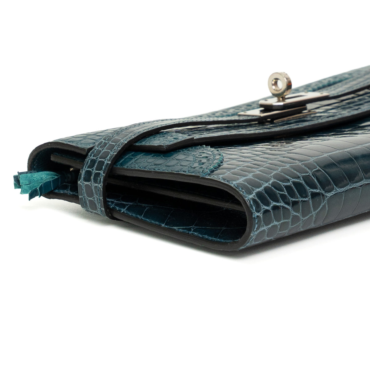 Hermès Kelly Long Royal Blue Alligator Wallet