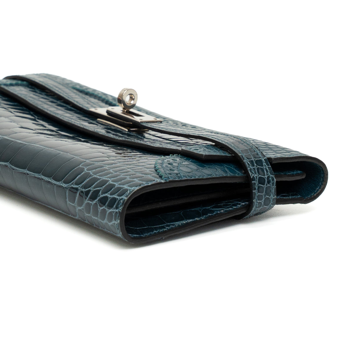 Hermès Kelly Long Royal Blue Alligator Wallet