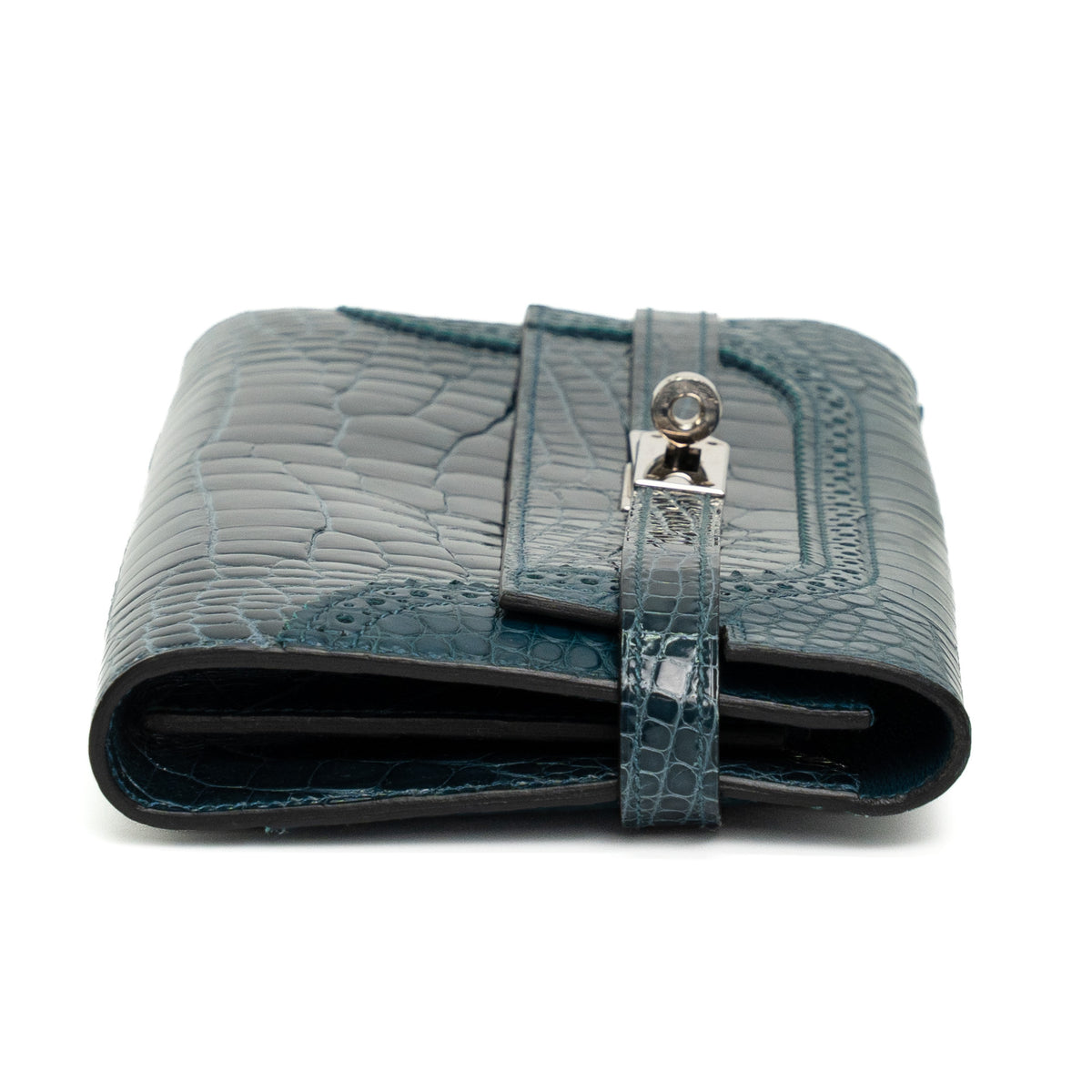 Hermès Kelly Long Royal Blue Alligator Wallet