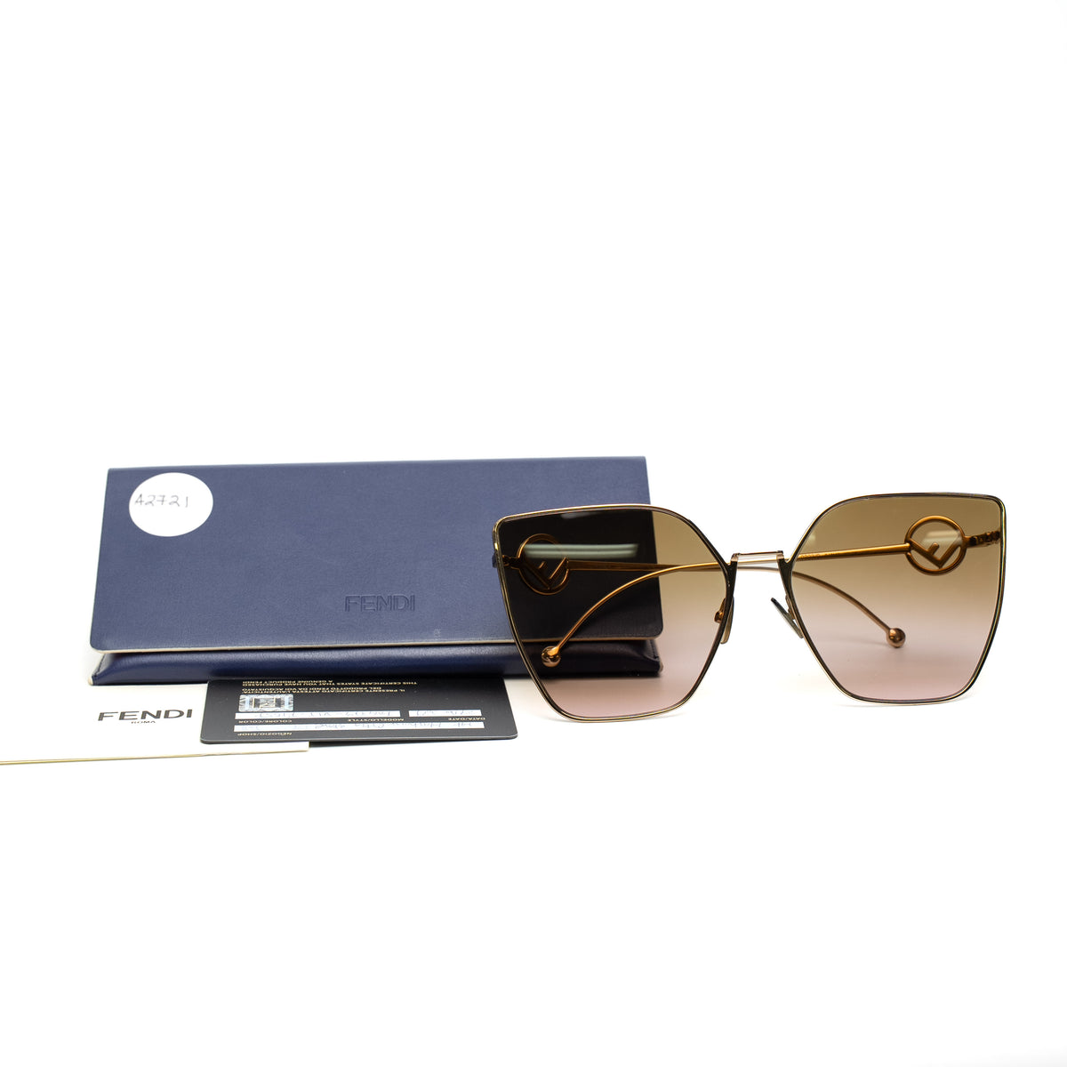 Fendi F Is Fendi Pink Gold Sunglasses