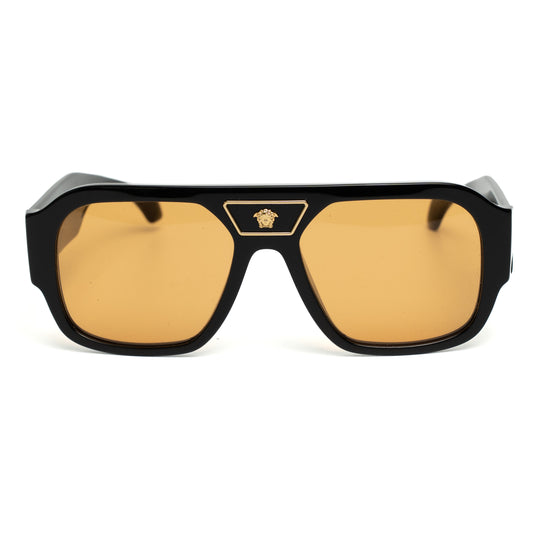 Versace VE4508U Black Orange Square Sunglasses