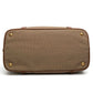 Prada Jacquard Canvas Leather Trim Tote Bag